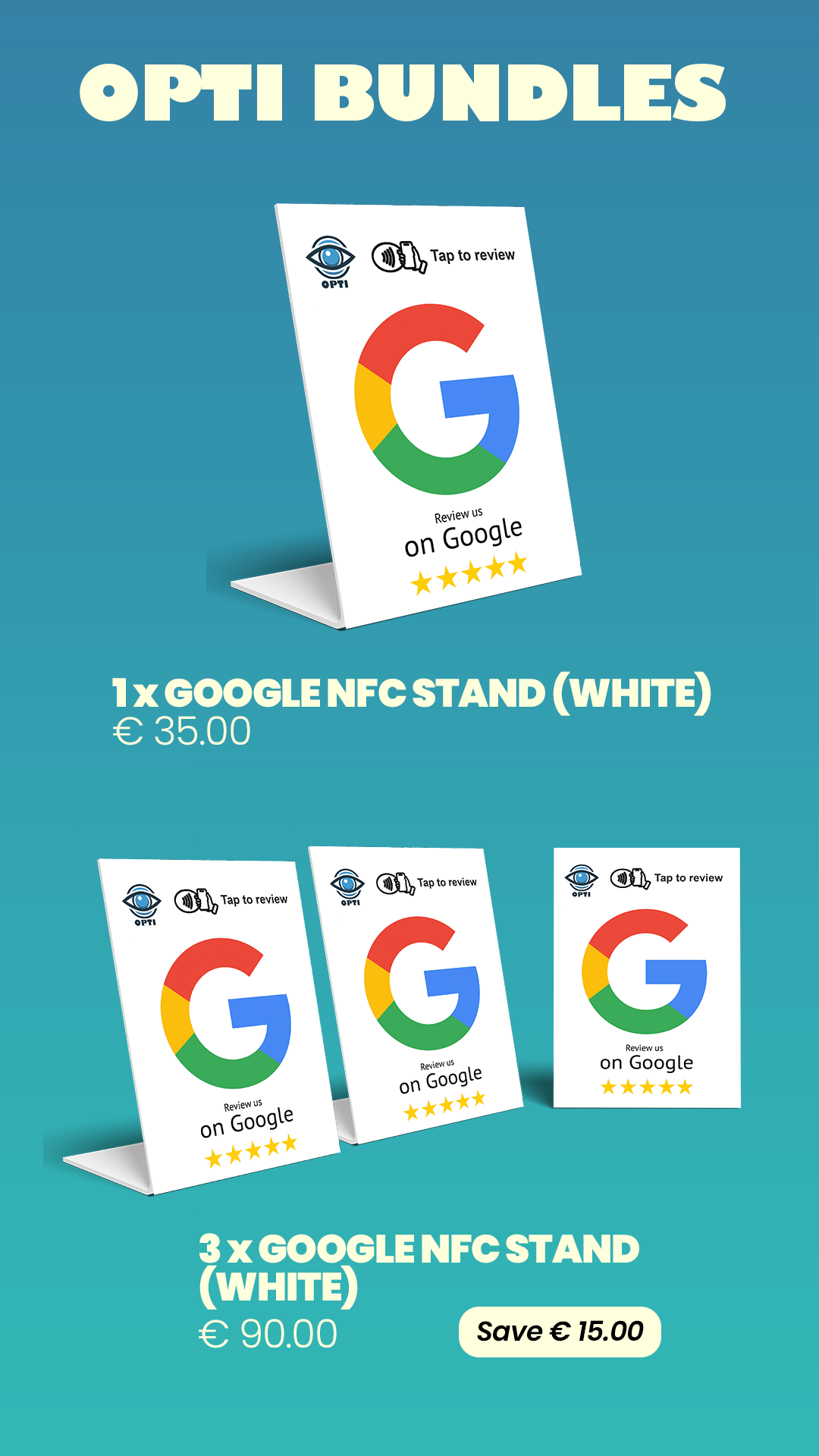 Stand NFC Google Bianco +CONSEGNA GRATUITA