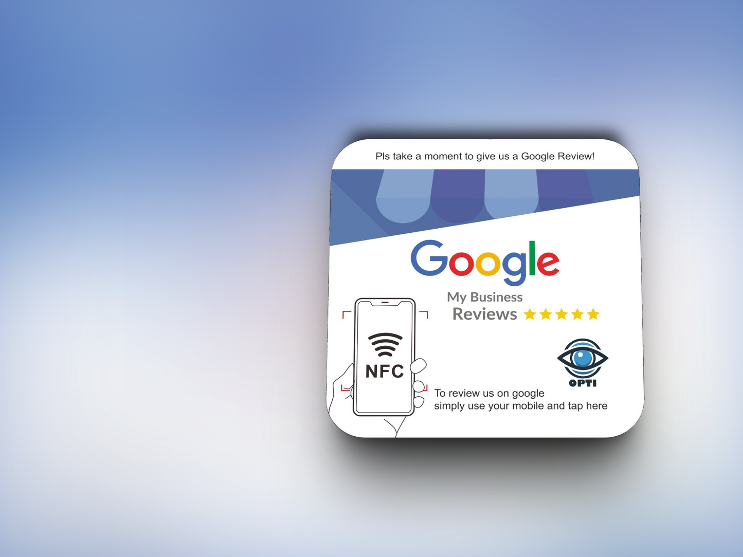 Sticker 100mm x 100mm Google Review +CONSEGNA GRATUITA