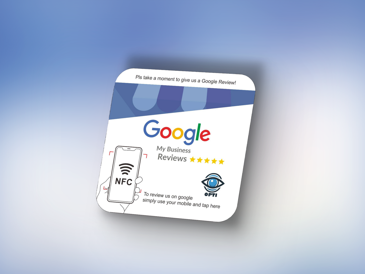 Sticker 100mm x 100mm Google Review +CONSEGNA GRATUITA